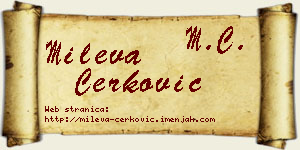 Mileva Čerković vizit kartica
